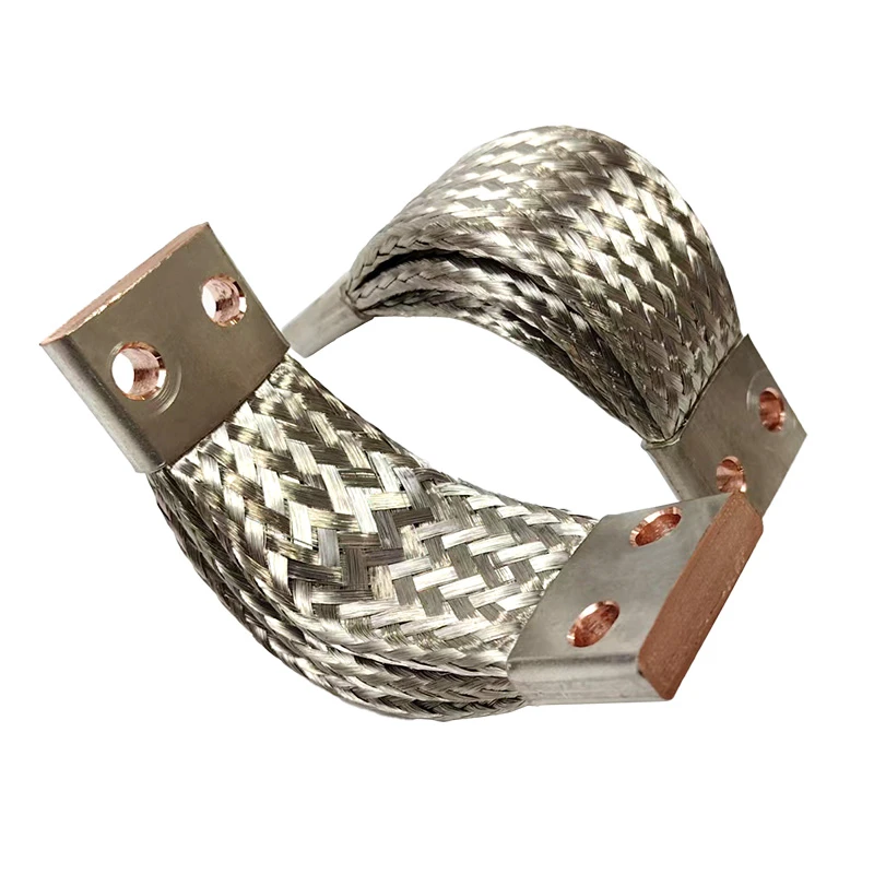 Flexible copper braided wire busbar