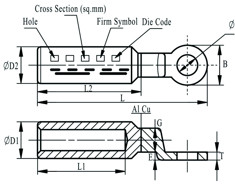 Bimetallic Lugs CAU-DIN