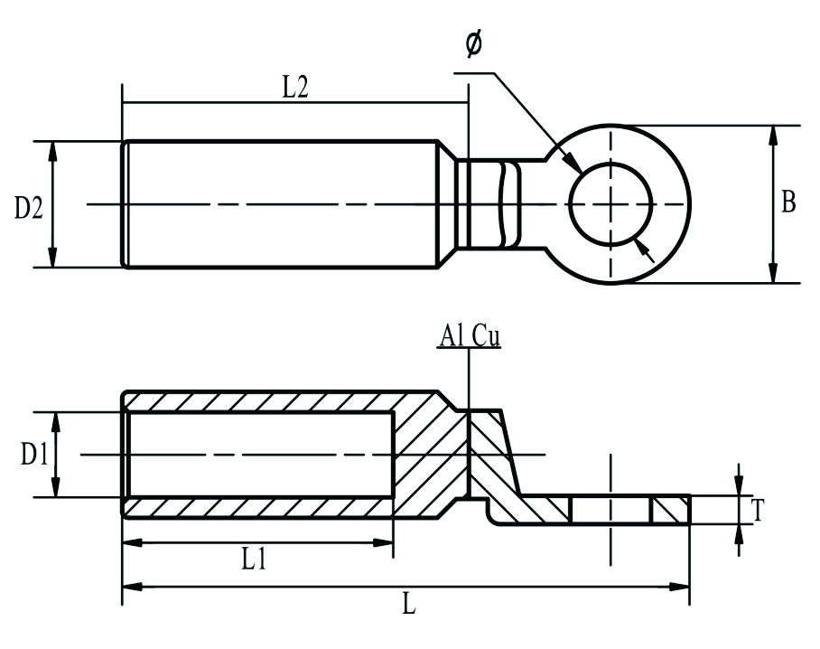 Bimetallic Lugs DTL-2-S